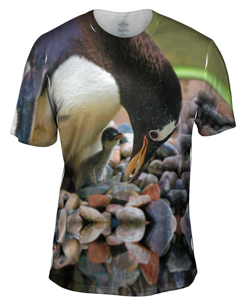 Mama Penguin Shelter Mens T-Shirt
