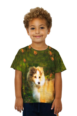 Kids Waggish Sheltie Flowers
