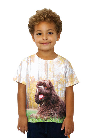 Kids Cockerspaniel In Woods