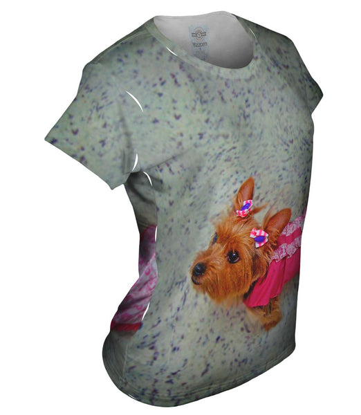 Cute As A Button Yorkie Womens Top