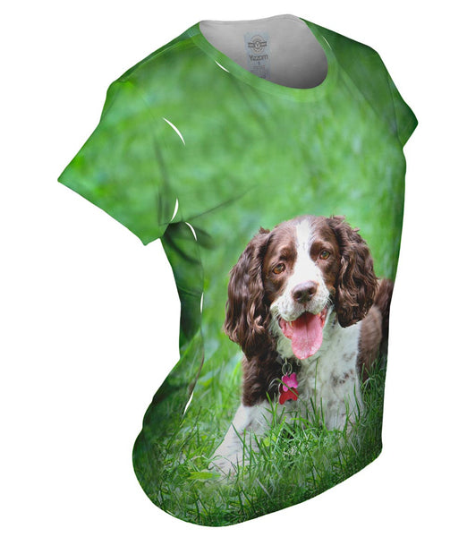 Outgoing Cocker Spaniel In Garden&nbsp;Womens Top