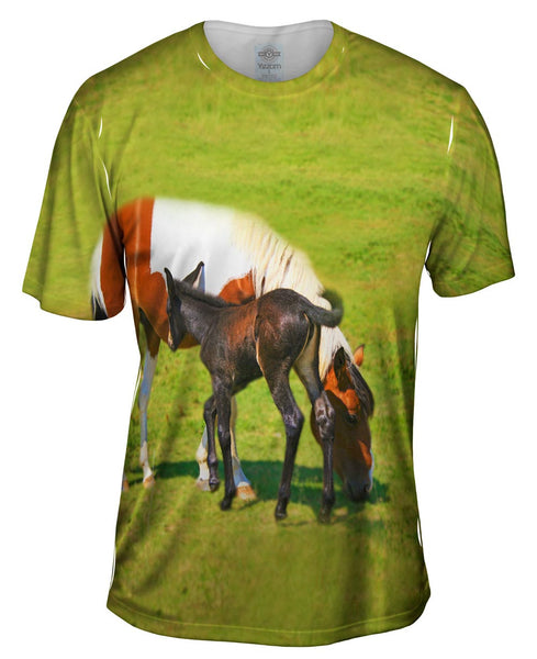 Baby And Mama Horse Mens T-Shirt
