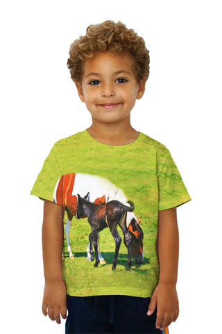 Kids Baby And Mama Horse