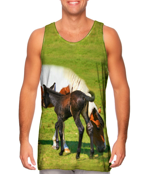 Baby And Mama Horse&nbsp;Mens Tank Top