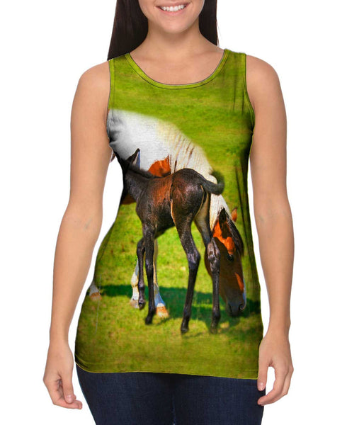 Baby And Mama Horse&nbsp;Womens Tank Top