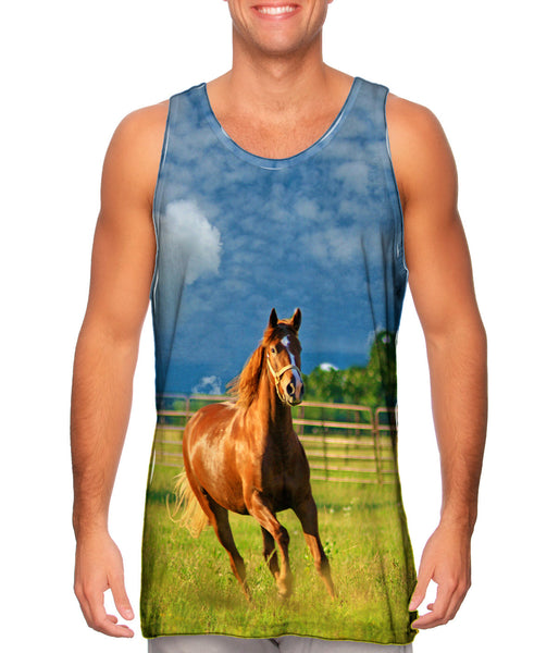 Running Golden Horse&nbsp;Mens Tank Top