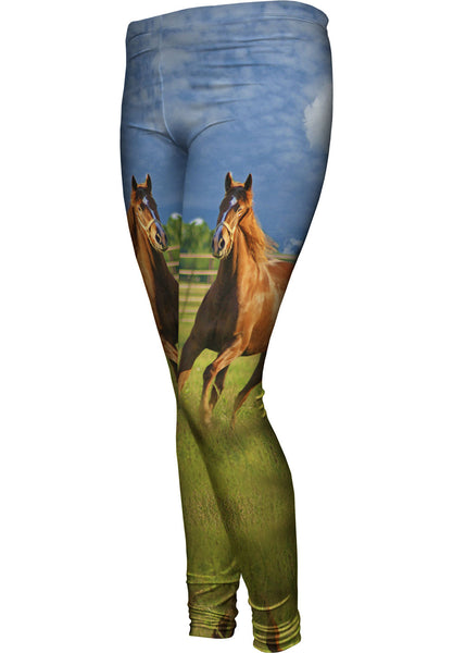 Running Golden Horse&nbsp;Womens Leggings