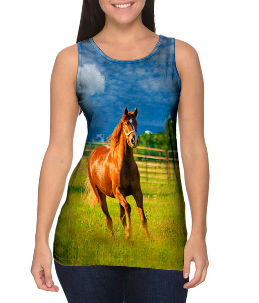 Running Golden Horse&nbsp;Womens Tank Top