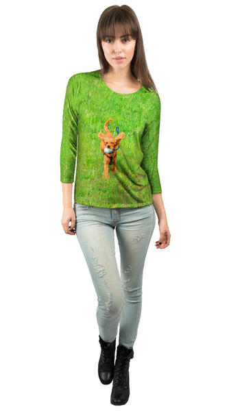 Excited Cocker Spaniel&nbsp;Womens 3/4 Sleeve