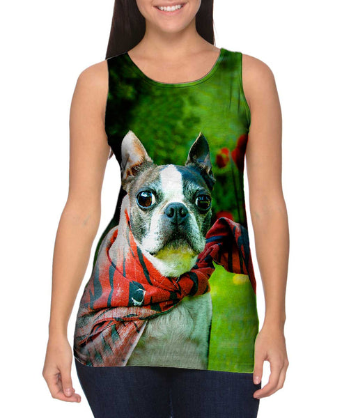 Super Hero Boston Terrier Womens Tank Top