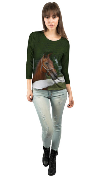 All Knowing Horse&nbsp;Womens 3/4 Sleeve