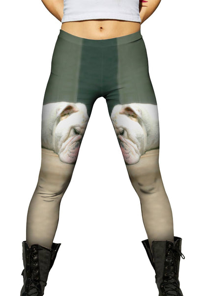 Sleepy Time Bulldog Womens Leggings