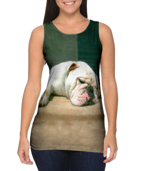 Sleepy Time Bulldog Womens Tank Top