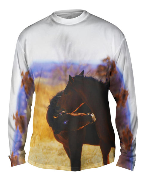 Horse Playing Horses&nbsp;Mens Long Sleeve