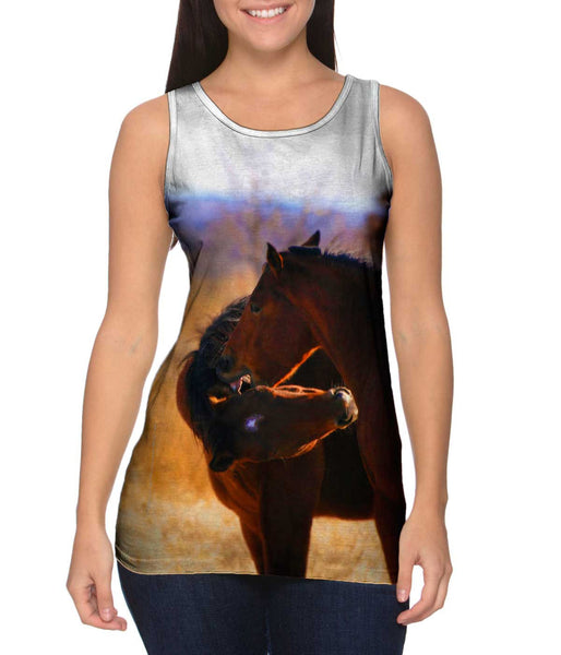 Horse Playing Horses&nbsp;Womens Tank Top