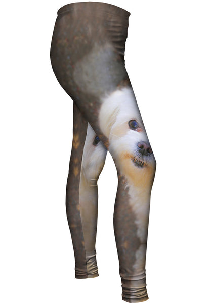 Obedient White Maltese&nbsp;Womens Leggings
