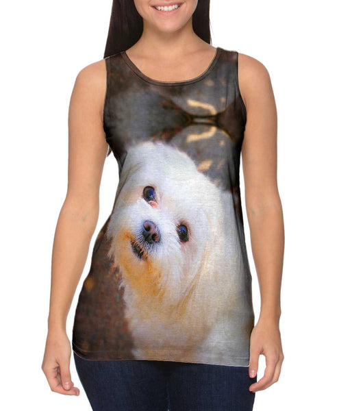 Obedient White Maltese&nbsp;Womens Tank Top