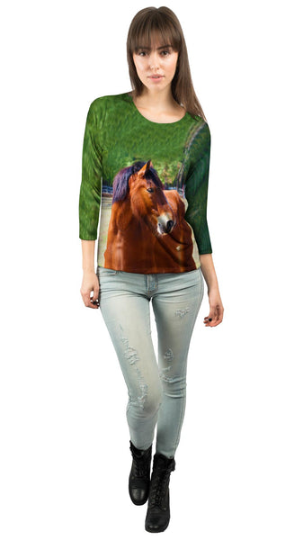 Longing  Horse&nbsp;Womens 3/4 Sleeve