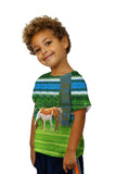 Kids Misty Horses Grazing
