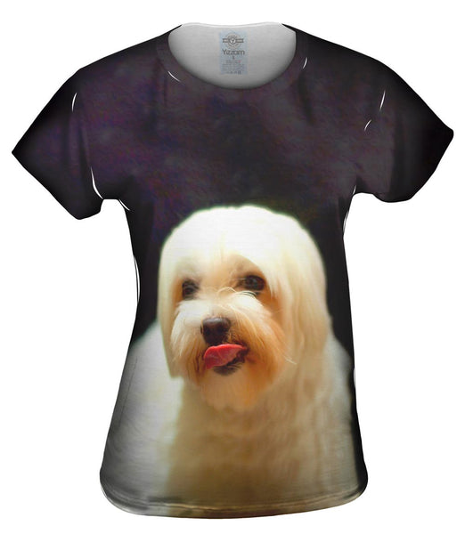 Painting Gold Maltese Womens Top