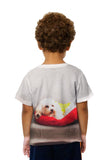 Kids Maltese On Doggy Bed