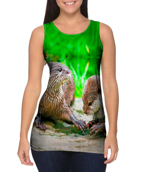 Manicure Asiatic Otters&nbsp;Womens Tank Top