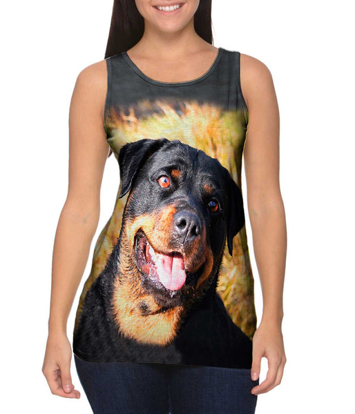 Bashful Rottweiler&nbsp;Womens Tank Top