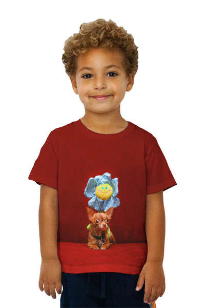 Kids Happy Birthday Flower Chihuahua&nbsp;Kids T-Shirt