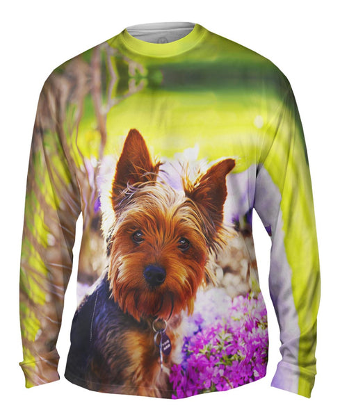 Springtime Yorkie Mens Long Sleeve