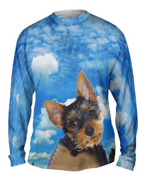 Pondering Yorkie Mens Long Sleeve
