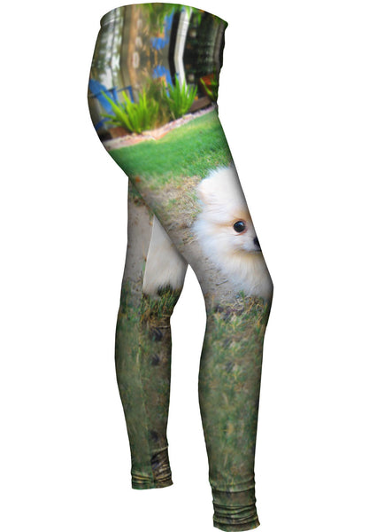 Fluffy Cotton Ball Pomeranian Womens Leggings