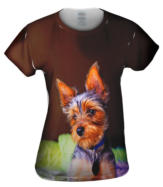 Yorkie In Deep Thought Womens Top