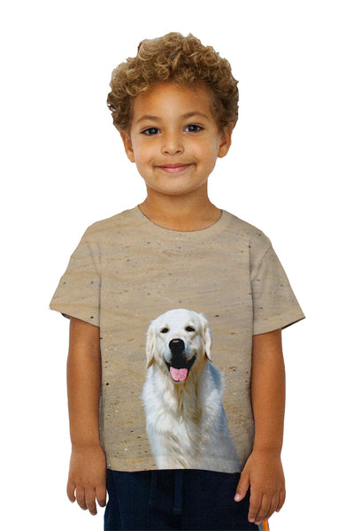 Kids Happy Retriever On Beach&nbsp;Kids T-Shirt