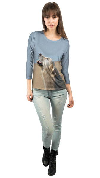 Was That A Plane Golden Lab Womens 3/4 Sleeve