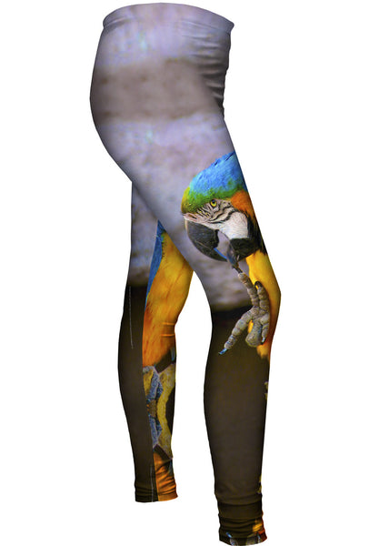 Hang Nail Blue Parrot Womens Leggings