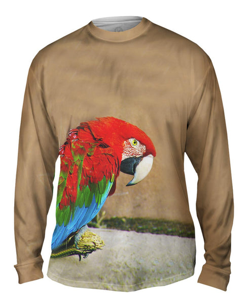 Sassy Red Parrot&nbsp;Mens Long Sleeve