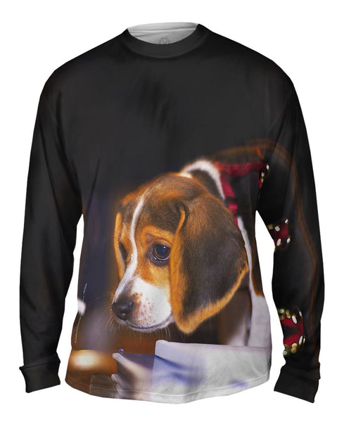 Cautious Beagle&nbsp;Mens Long Sleeve