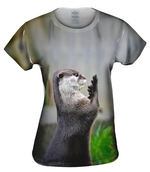 Prune Fingers Gray Muskrat Womens Top