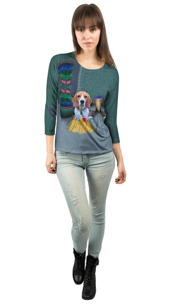 Hawaii Hula Beagle&nbsp;Womens 3/4 Sleeve