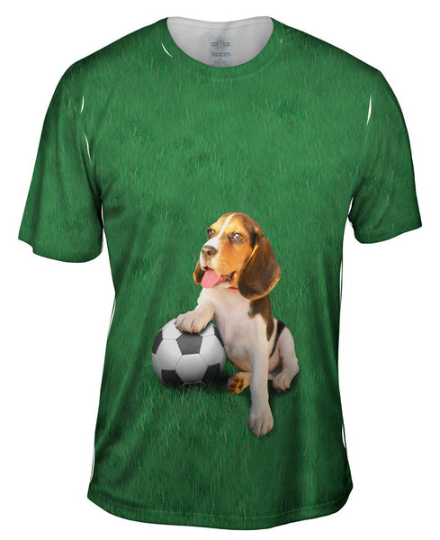 Wanna Play Soccer Beagle Mens T-Shirt