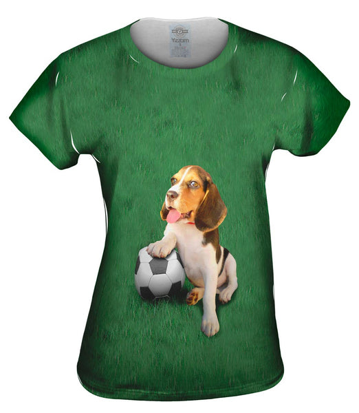 Wanna Play Soccer Beagle Womens Top