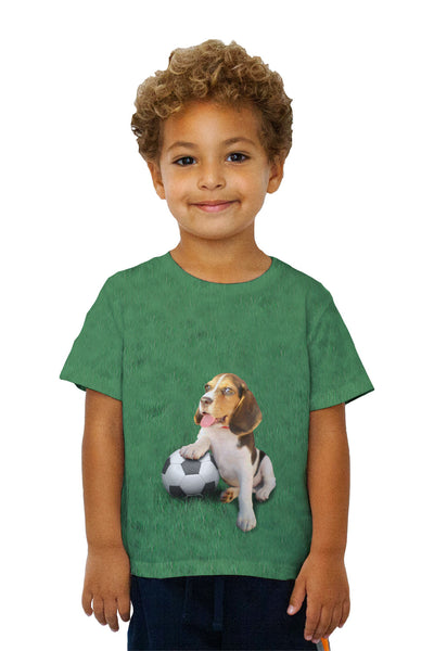 Kids Wanna Play Soccer Beagle&nbsp;Kids T-Shirt