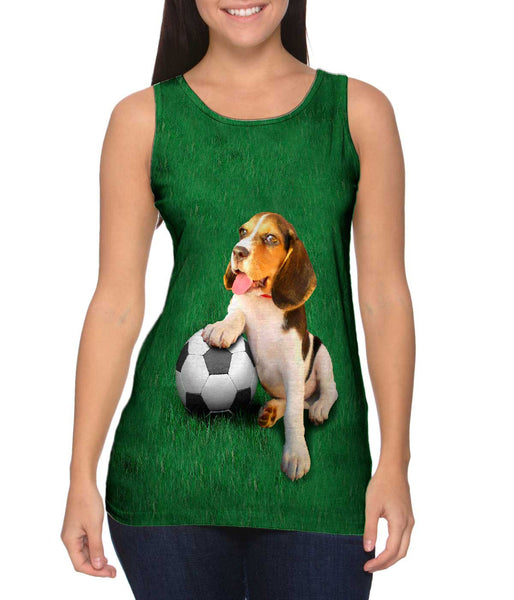 Wanna Play Soccer Beagle&nbsp;Womens Tank Top