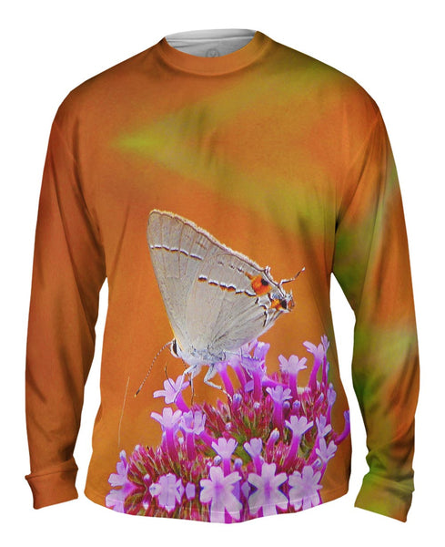 Lovely Gray Butterfly&nbsp;Mens Long Sleeve