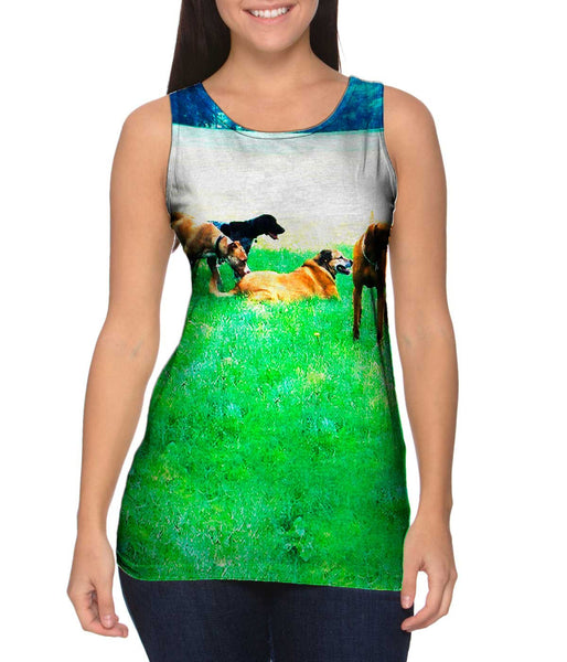 Doggy Union Meeting At Park&nbsp;Womens Tank Top