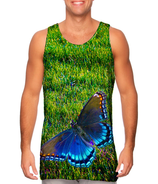 Flighted Dark Blue Butterfly&nbsp;Mens Tank Top