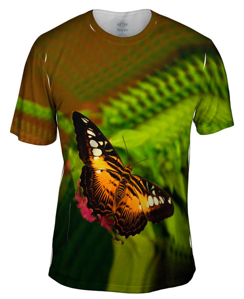 Colorful Dark Orange Butterfly Mens T-Shirt