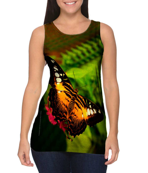 Colorful Dark Orange Butterfly&nbsp;Womens Tank Top