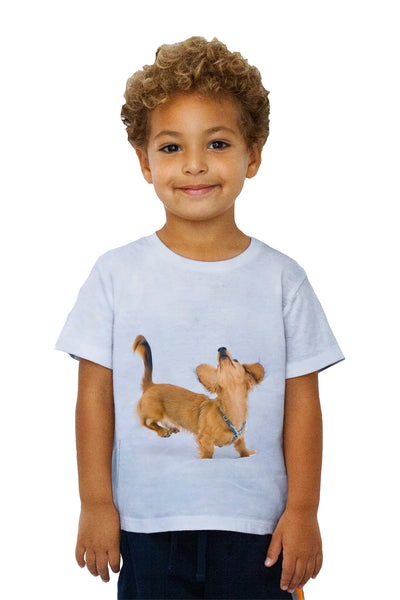 Kids Dachshund Snow Dance&nbsp;Kids T-Shirt