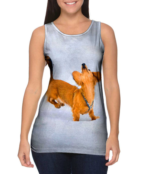 Dachshund Snow Dance&nbsp;Womens Tank Top
